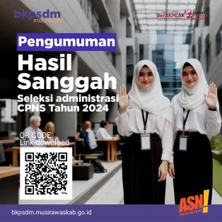 Pengumuman Hasil Verifikasi Sanggah Seleksi CPNS Tahun 2024